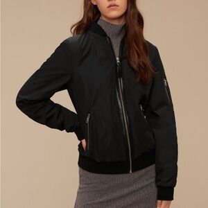 Women's Black Bomber Jacket